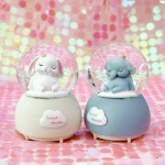 Ins Snow Globe Glass Crystal Ball Creative Resin Cartoon Girl Beauty Gift Nordic Music Box Craft Home Desktop Decoration