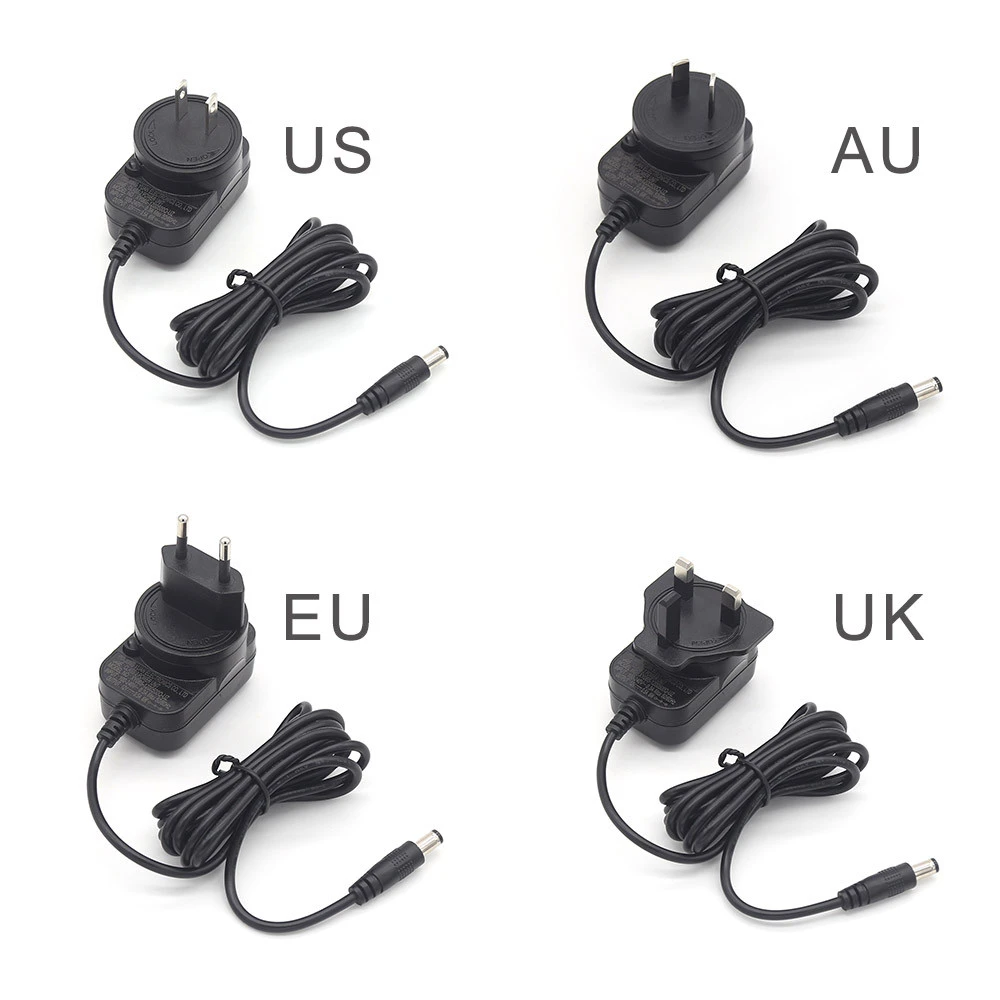International universal 5v 6v 7.5v 9v 12v 15v 24v wall type interchangeable plug ac dc power adapter