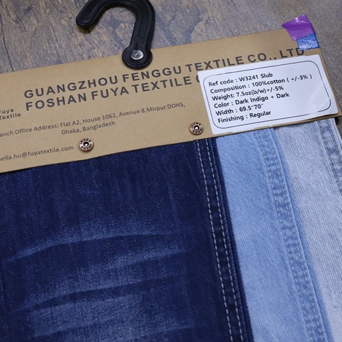 Jeans fabric roll 100% cotton indigo denim fabric bull denim fabric