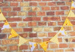 JSDH Yellow Duck Cotton Fabric Bunting Pennant jsdh