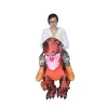Jurassic World toys half body inflatable riding red raptor realistic dinosaur costume for sale