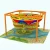 Import Kids Indoor Playground Knitted Rainbow Colorful Nylon Crocheted Climbing Net from China