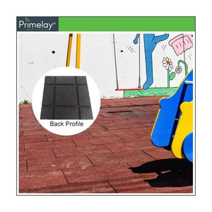 Kids playground tiles rubber safety flooring 100% made from non toxic recycled rubber