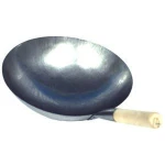 kitchen cookware cast iron wok with hands flat or round bottom