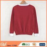 Knitted Stripe Pattern School Uniform Sweaters For Girls