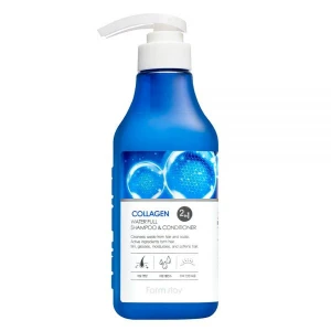 Korean Cosmetic / Collagen Water Full Shampoo & Conditioner 530ml / Shampoo & Conditioner in One