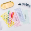 Korean Stationery Small Fresh Finger Ring Zipper Pencil Bag Student Stationery Supplies Bag Translucent Waterproof Pencil bag