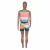 Import KX-M7335  New fashion sleeveless colorful stripe casual shirt and shorts set women 2 piece short set from China