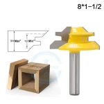 L-N017-7 1PC 8mm Shank Medium Lock Miter Router Bit 45 Degree 3/4" Stock woodworking milling cutter / milling tools