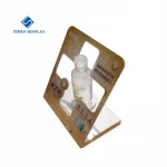 L shape custom tablet acrylic sunglasses display stand for cleanning liquid bottle