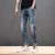 Import Latest Popular Style Mid Waist Washed Plain Skinny Fitting Men Jeans Denim Trousers from China