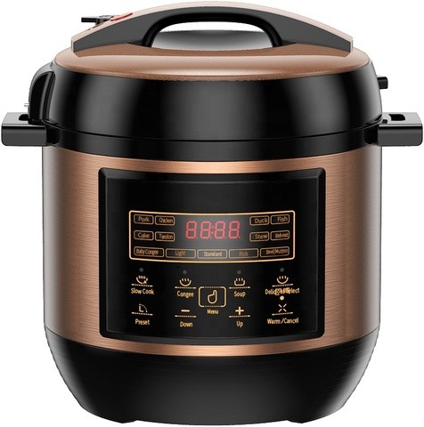 LB-F8 1000W 6L Large Capacity Electric Pressure Cookers Rice Cookers Stainless Steel  LED Customizable Power Time