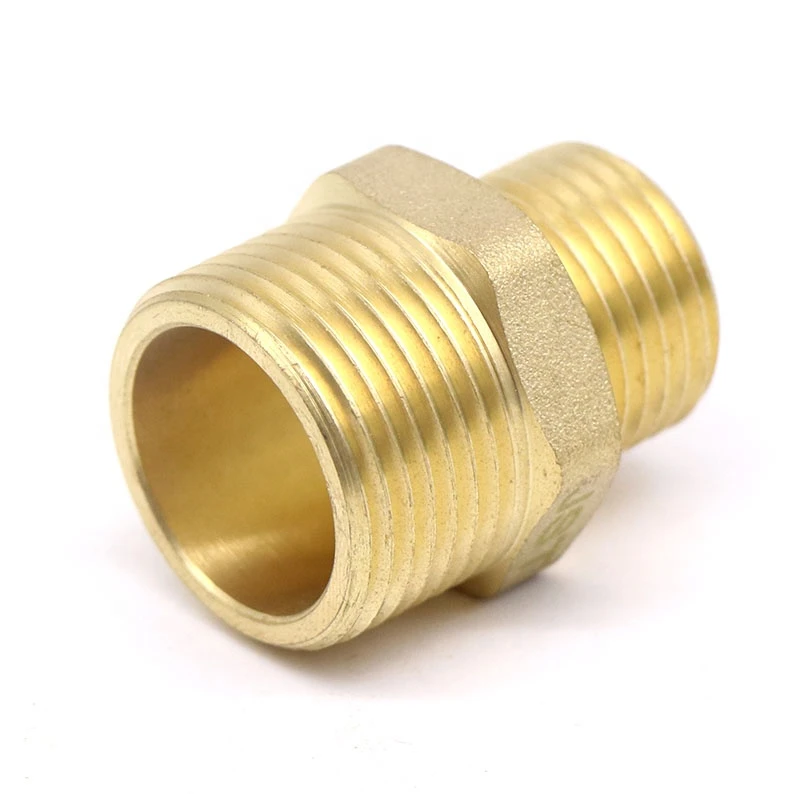 Lead Free Brass plumbing female Thread Hexagonal Connectors Pipe Fitting brass male connector fitting