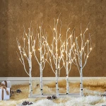 LED Lighted 5 Branches Lighting Twig Tree Branch Battery Operated Home Party Fence Christmas Twig Tree Light