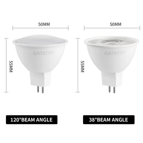 LED Low-Voltage GU5.3 Spot Foco MR16 5W 120 Degree Warm White Day Light Lamp for Home Decoration AC/DC 12V-24V