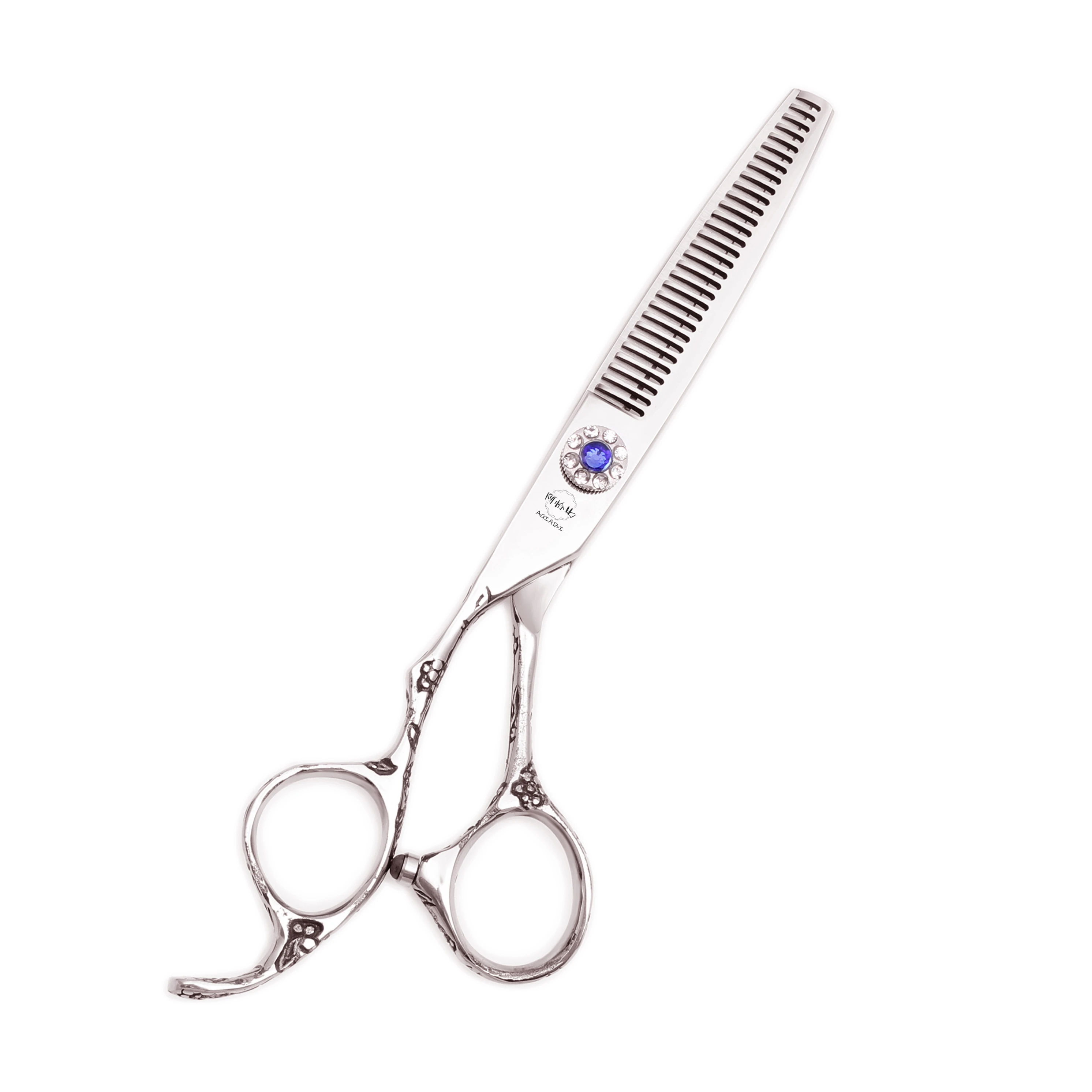 Left-Hand Barber Scissors 5.5 6" JP Steel Hair Cutting Shears Thinning Shears Hairdressing Scissors Shiny A8002