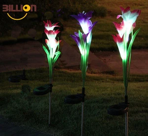 Light Lawn Floor Tulip Lamp Smart Solar Garden Light