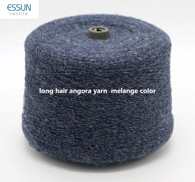 long-hair Angora like sweater yarn M48/2 47%viscose /25%nylon /28%pbt strech knitting yarn