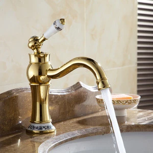 Long lifetime Stable performance bathroom gold/rose gold basin faucet