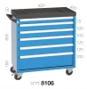 Long Type Tool Trolley With 6 Drawers