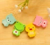 Lovely cartoon candy color cute animal frog duck bear school&office erasers for kids school correction supplies