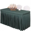 Luxury Banquet Durability Polyester Table Skirt White