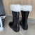 Import Luxury Black Snow White Custom Flat Designer Ankel Platform Ladies Fur Winter WomenS Boots from China