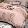 Luxury design cheap 100% cotton embroidery bed sheet set hotel bedding set duvet cover pillowcase flat sheet Modern New Styles