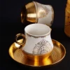 Luxury design wholesale cheap price the middle east ceramic royal coffee cup and saucer espresso cup