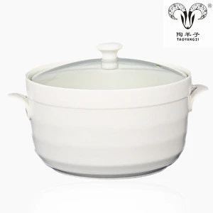 Luxury Fine Hyper White Porcelain Ceramic soup container Tureen of Paisley
