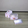 Luxury Pink Metal Tin Can Gift Boxes for Weddings and Food Packaging Elegant Candy Container Jar for Rectangle Present