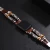 Luxury Stainless Steel Wooden Bead Pu Strap Iphone Apple Smart Watch Band For Sport