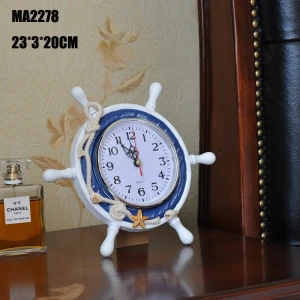 MA2278 handmade craft wall clock helmsman model gift