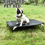 Made4Pets breathable large Outdoor Cooling Raised Dog Bed metal frame mesh oxford fabric elevated Pet Bed