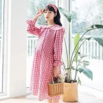 maternity dress wholesale maternity clothes red plaid pregnant clothing maternity wear dresses