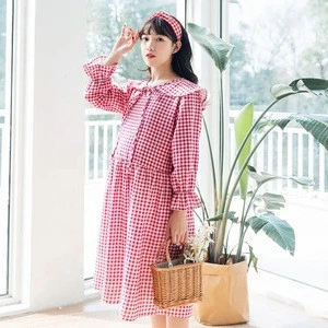 maternity dress wholesale maternity clothes red plaid pregnant clothing maternity wear dresses