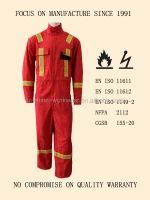 Mens coverall, meta-aramid & para-aramid & anti-static coverall, 150gsm.
