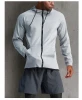 Mens Gym Workout Wear Outdoor Running Tracksuit Breathable Fitness Jacket Gym Coat Men Hooded Jackets