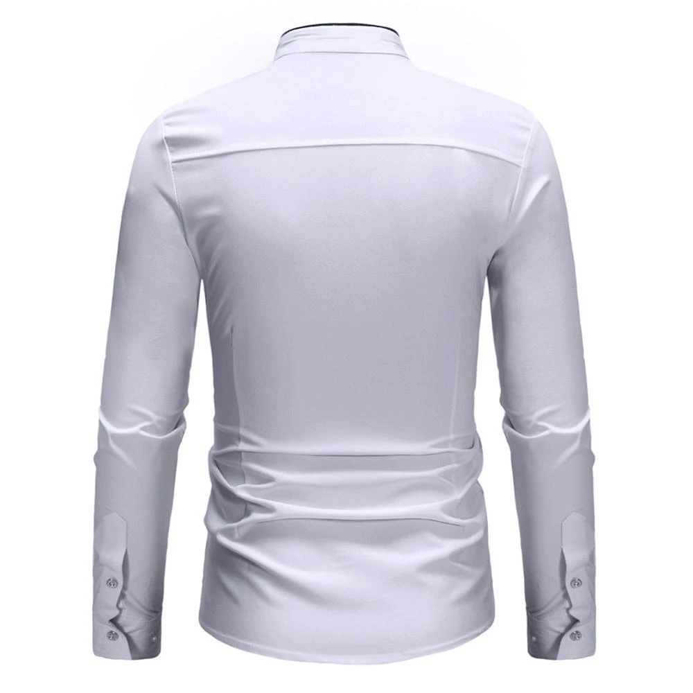 men&#x27;s pure color elegant shirts long sleeve winter casual shirt mens special style large size casual soft shirt#g40