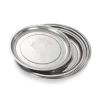 Metal Plates Sets Luxury Dinnerware Round Shape Stainless Steel China Dinner Plates For Restaurant