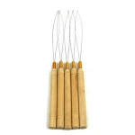 Micro rings loop tool loop threader pulling needle used with hair plier and beads for human hair extension tools