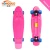 mini 22 inch complete blank deck plastic fish board cruiser skateboard with big LED wheel