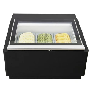 mini used portable fashion shape desktop ice cream popsicl display cabinet freezer