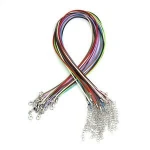 Mixed colors Imitation Leather Cord Necklaces with lobster Claw Clasp