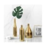 Modern big size large standing gold metal floor flower vases for wedding antique metal base tall flower vases stand