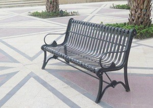 Modern Cast Iron Street Furniture Bench Outdoor Patio Park Garden Bench