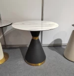 Modern design Restaurant stainless steel dining table  gold color small round table