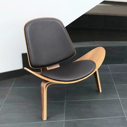 Modern hotels lounge furniture wooden waiting chair