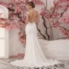 modern luxury V-neck strap christian real picture lace mermaid white bridal modest sexy beading wedding maxi dress