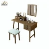 Modern Nordic Style Wood Furniture Set Dresser with Mirror